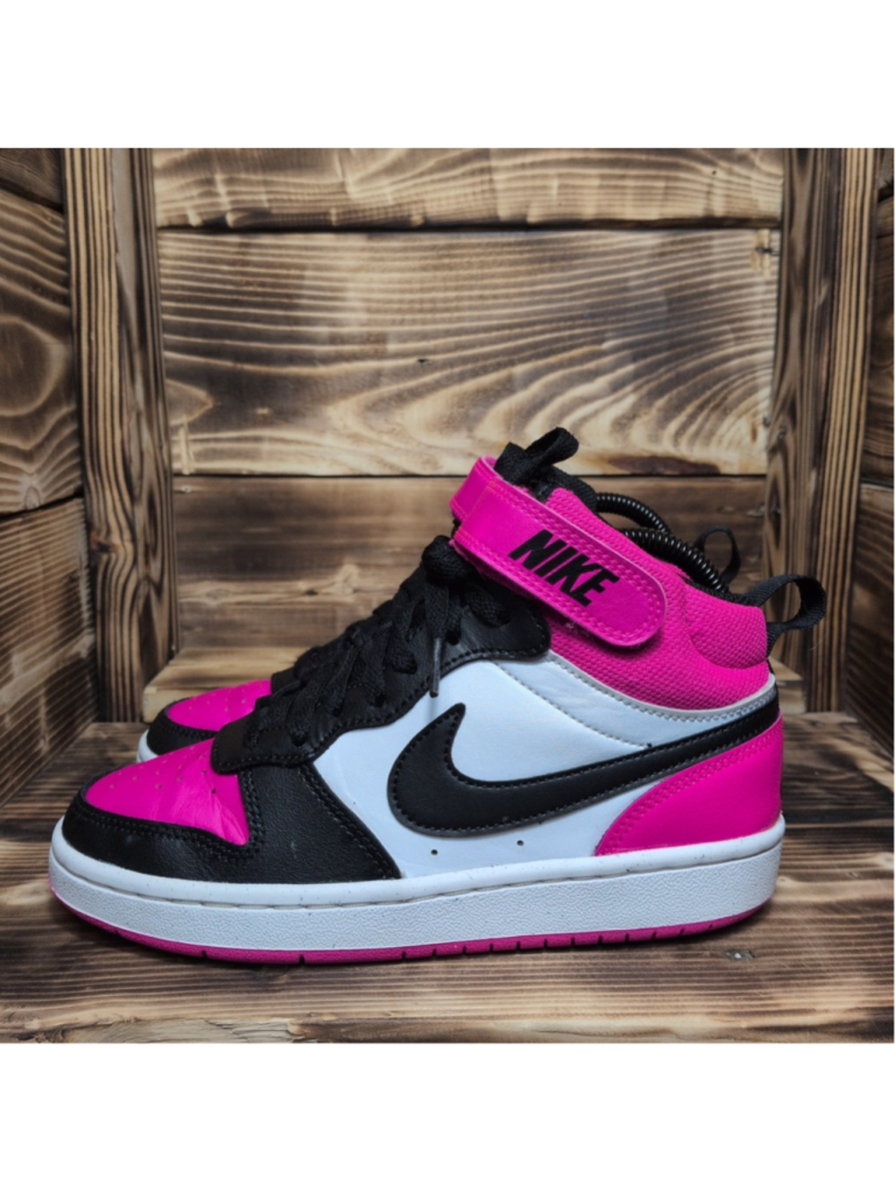 Nike Court Borough Mid 2 Shoes Youth Size 4Y Basketball Sneakers HV0933-100